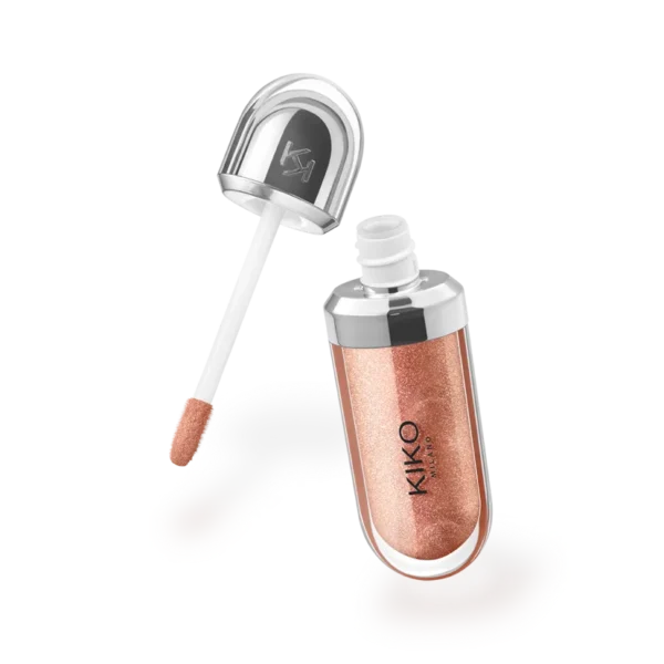 Kiko Lipgloss in Golden Sparkle – gold glitter gloss