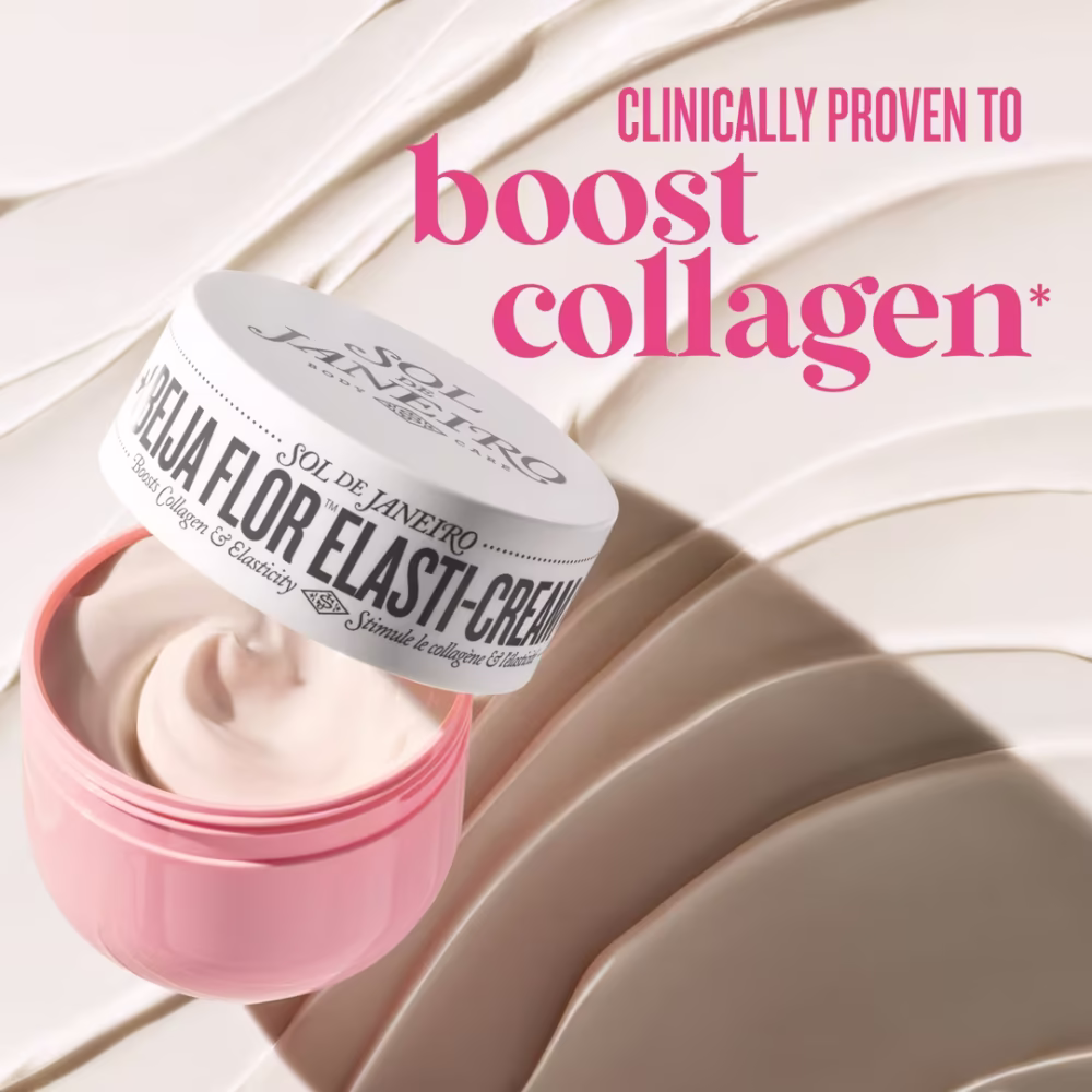 Sol de Janeiro Beija Flor™ Body Collagen-Boosting Elasti-Cream with Polypeptides and Bio-Retinol 240ml pink