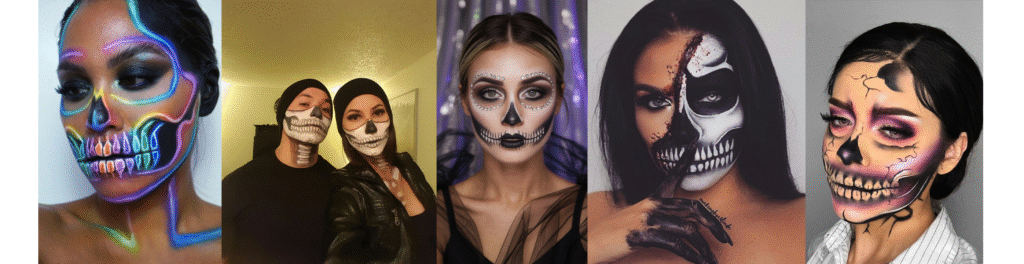 Simple Skeleton Makeup Mimic Makeup