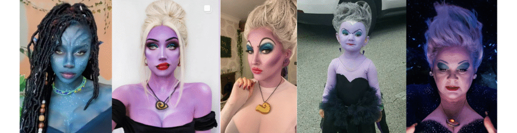 Ursula the Sea Witch Mimic Makeup