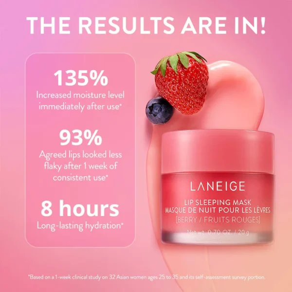 LANEIGE - Lip Sleeping Mask Intense Hydration with Vitamin C Berry 0.7 oz / 20 g LANEIGE Lip Sleeping Mask Intense Hydration with Vitamin C