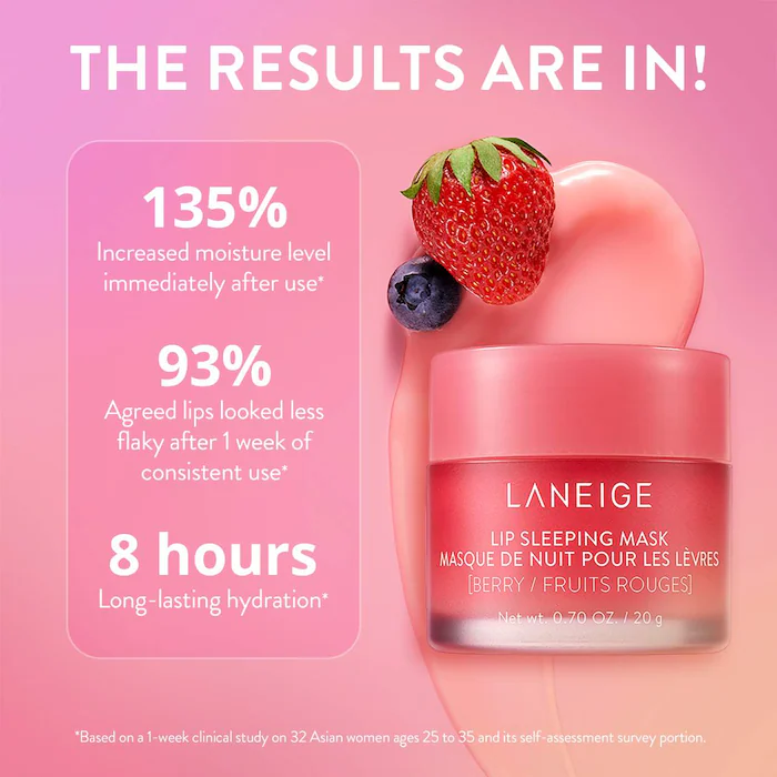 LANEIGE - Lip Sleeping Mask Intense Hydration with Vitamin C Berry 0.7 oz / 20 g LANEIGE Lip Sleeping Mask Intense Hydration with Vitamin C